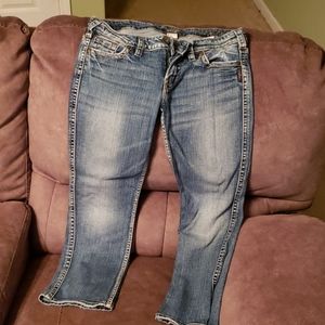 Silver capri jeans
